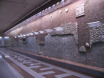 Ancient ruins at Syntagma Metro Station