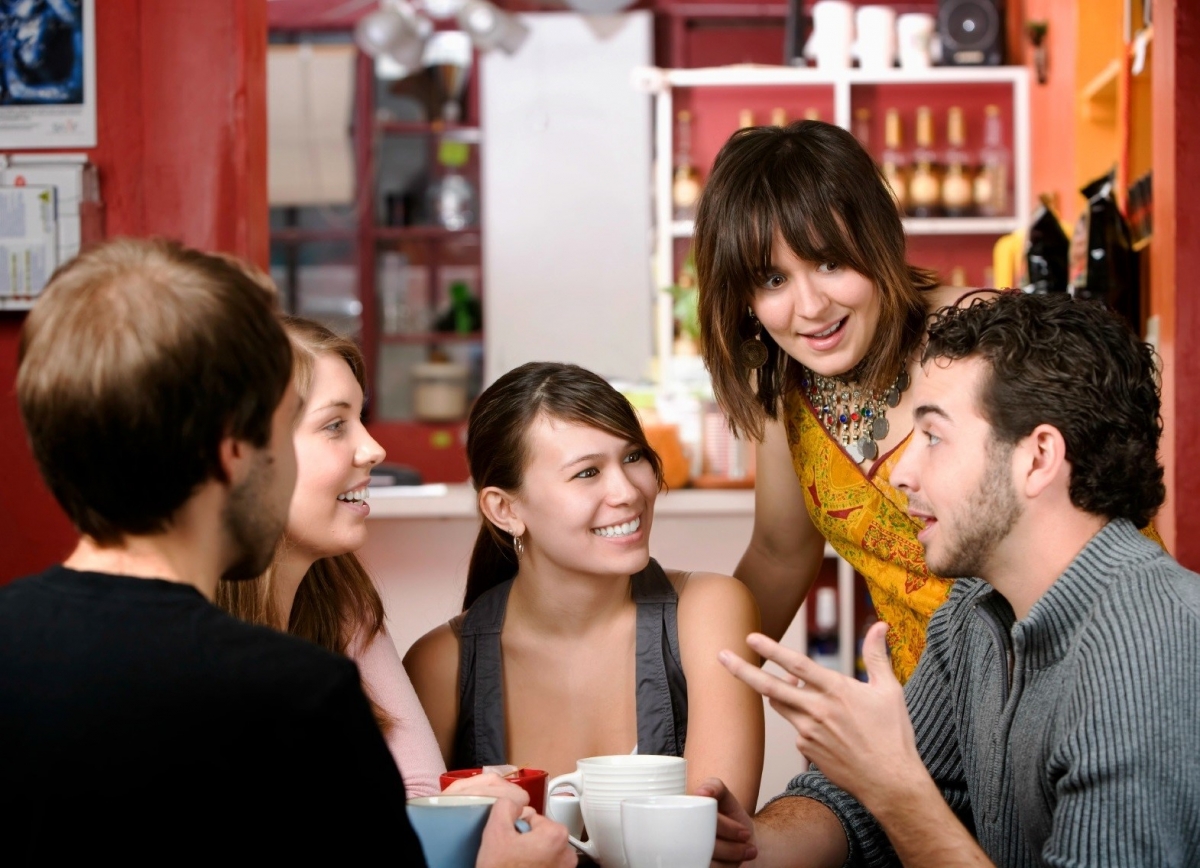 Friends drinking coffee