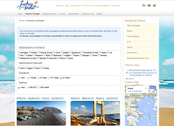 Snapshot of Fantasy Travel new website concerning search mechanisms
