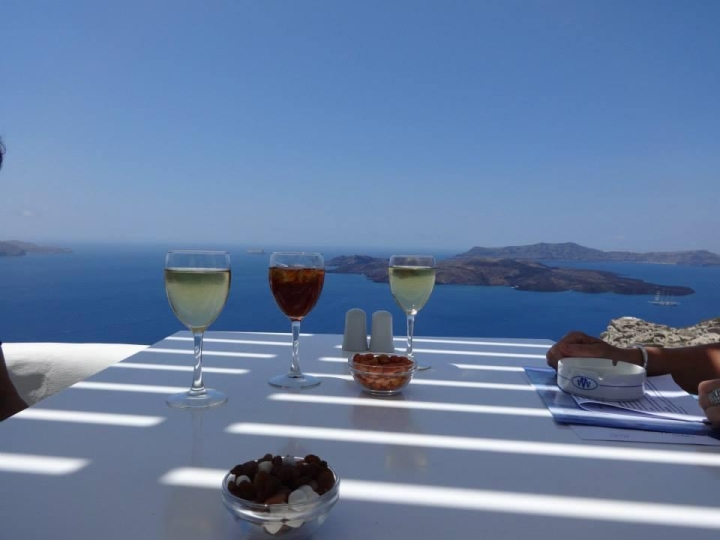 Janet Colletta Behnke - Santorini in a Glass