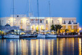 Sailing boats on the waterfront of Syros