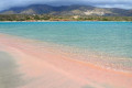 The pink sands of Elafonisi in Crete