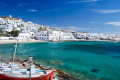 Turqoise waters in a quiet Mykonian bay