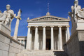 The beautiful neoclassical building that houses the Academy of Athens