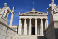 The Academy of Athens, a place representing wisdom in a neoclassical setting