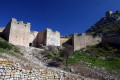 The fortified walls of Acrocorinth in Corinth