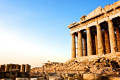 As the sun hits its highest point, the Parthenon bathes in its light