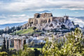 Beautiful view of Acropolis from the surrounding area of Thissio