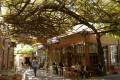 Beautiful street in the village of Agiassos in Lesvos