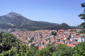 Panoramic view of the village of Agiassos in Lesvos