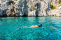 Swimming in the azure waters of the Saronic Gulf