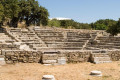 Ruins of theater in the ancient city of Troy near modern day Cannakale