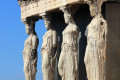 Caryatids at the Erechtheion temple on Acropolis Hill, Athens