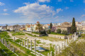 View of the Ancient Agora in the heart of modern Athens