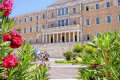 The Greek Parliament on a fine spring morning