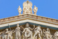 This pediment featuring the Olympian Gods can be found in the Academy of Athens