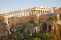 View of the Parthenon from the nearby neighborhood of Plaka