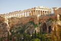Beautiful view of the Parthenon from the surrounding areas of downtown Athens