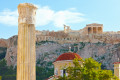 View of Parthenon Temple on the Acropolis Hill, Athens