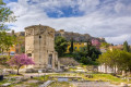 The ruins of the Roman Forum and the Tower of the Winds in Plaka