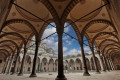 Famous Blue Mosque also known as Sultanahmet Camii in Turkish, located in Istanbul, Turkey