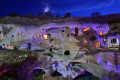 The Ayvali village of Cappadocia at night