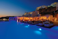 Luxurious resort Cavo Tagoo by night, Mykonos island