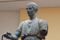 The bronze statue of the Charioteer in the Delphi Archaeologcial Museum