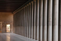Columns at the Stoa of Attalos and the Agora Museum in Athens
