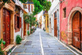 Charming street in Rethymno, Crete