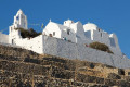Church at the top of the hill in Chora, Folegandros