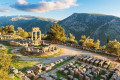 Panoramic view of the oracle of Delphi