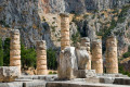 The Temple of Apollo is the centerpiece of Delphi