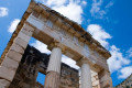 Entrance to the treasury of the Athenians in Delphi