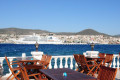 Dinner on a terrace by the sea in Kusadasi, Turkey