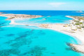 Magnificent turquoise waters in Elafonisi in Crete
