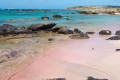 Coral pink sands in Elafonisi beach in West Crete