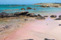 Coral pink sands in Elafonisi beach in West Crete