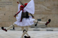 Evzones guarding the Tomb of the Unknown Soldier in Syntagma Square