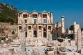 Facade of Ancient Celsius Library in Ephesus Turkey