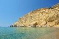 Famous red beach in Matala of Heraklion city, Crete island