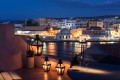 Romantic balcony view at night