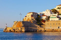 Sunset on the port of Hydra