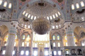 Interior of the Kocatepe Mosque in Ankara, the capital of Turkey