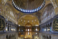 Interior view of Hagia Sophia in Istanbul, Turkey