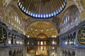 The interior of the dome in Hagia Sophia