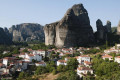 Kalambaka city next to the amazing rock formations of Meteora, Thessaly