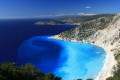 Myrtos is the most famous beach in Cephalonia
