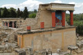 The North portico on the Palace of Knossos in Crete