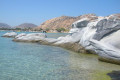 The idyllic Kolibithres beach in Paros